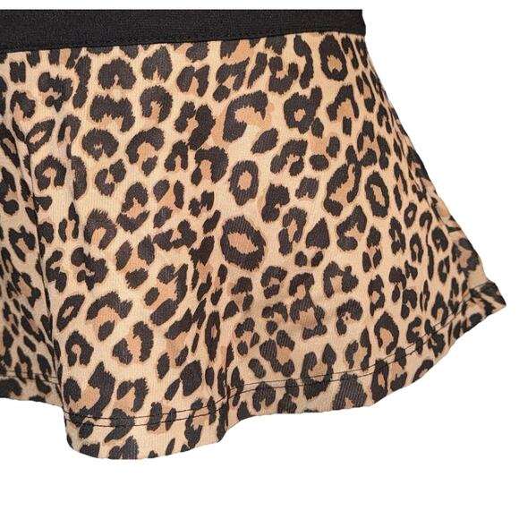 Vintage Y2K Leopard Print Studded Bustier Strapless Tube Top Retro Boho Goth MED - Picture 7 of 11